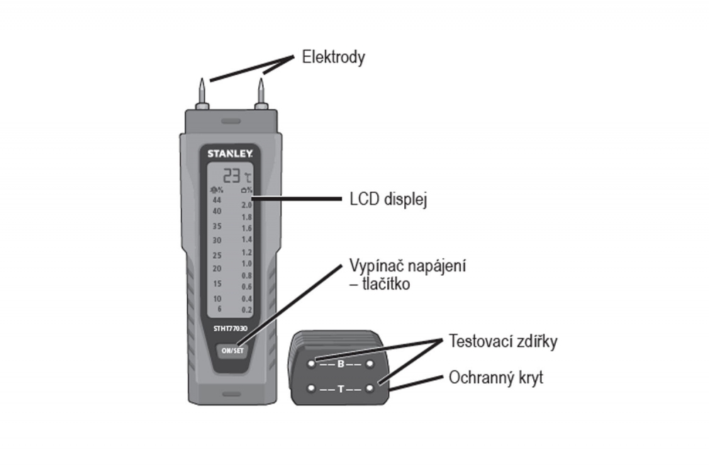 Kontaktní vlhkoměr STANLEY 0-77-030 (IT-63231)