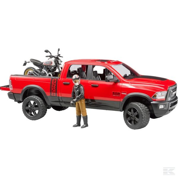Terénní vůz Ram 2500 s motorkou Bruder 02502