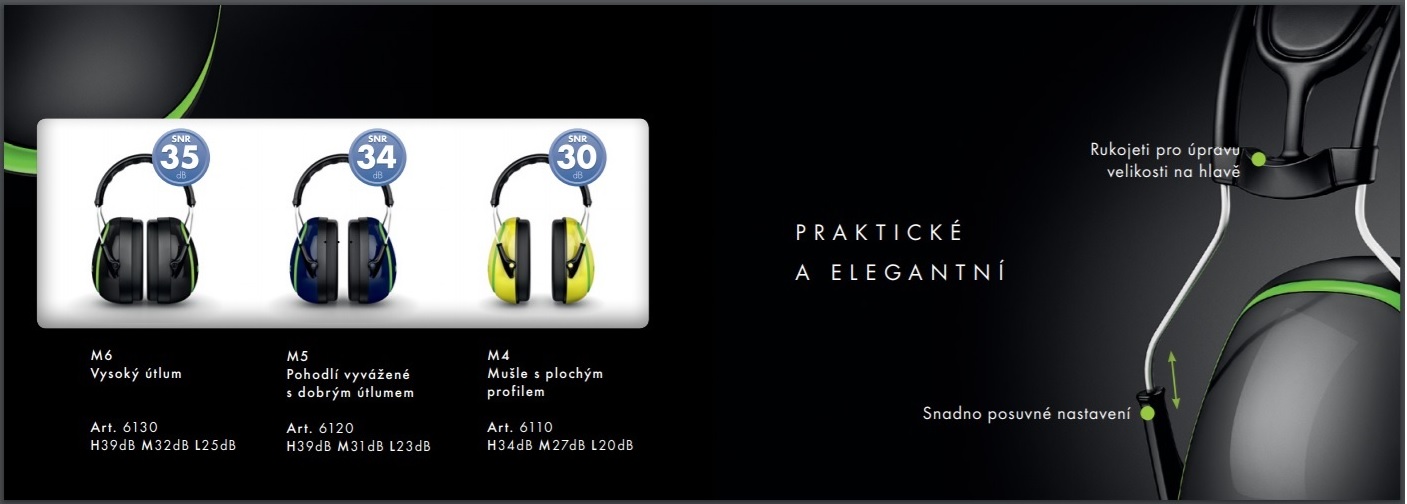 Mušlové chrániče sluchu Moldex M 4 6110 