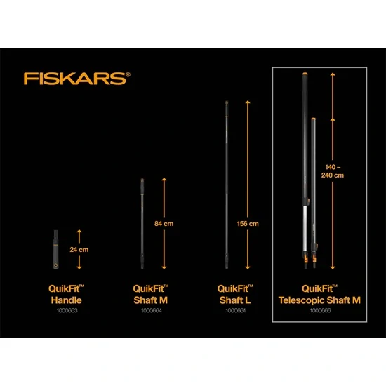 Násada Fiskars QuikFit™ teleskopická M (1000666)