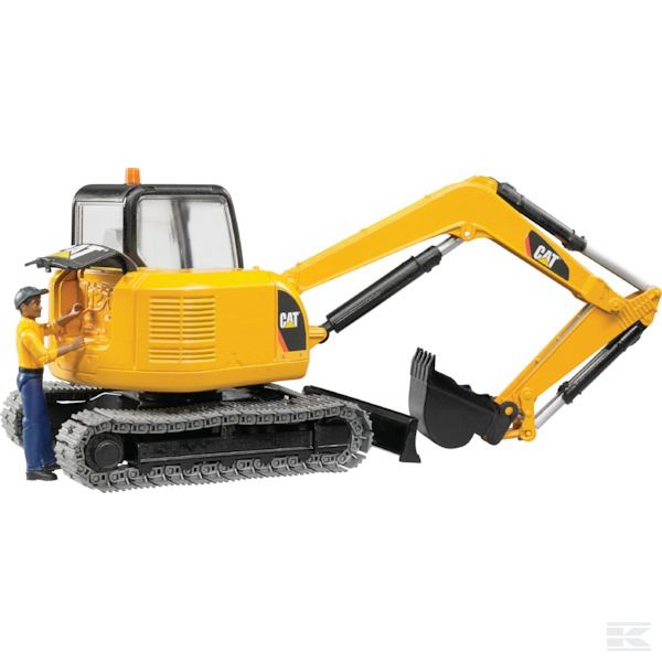 Pásový minibagr Caterpillar s figurkou stavebního dělníka Bruder 02466