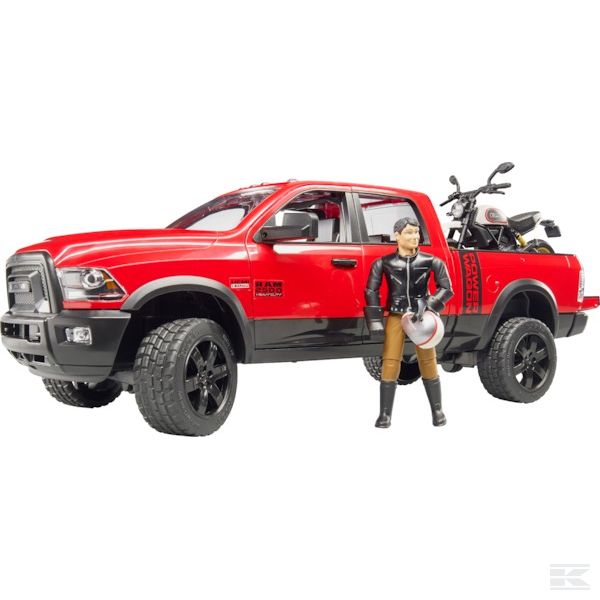 Terénní vůz Ram 2500 s motorkou Bruder 02502