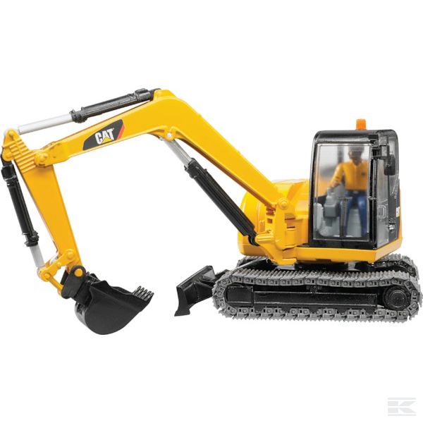 Pásový minibagr Caterpillar s figurkou stavebního dělníka Bruder 02466