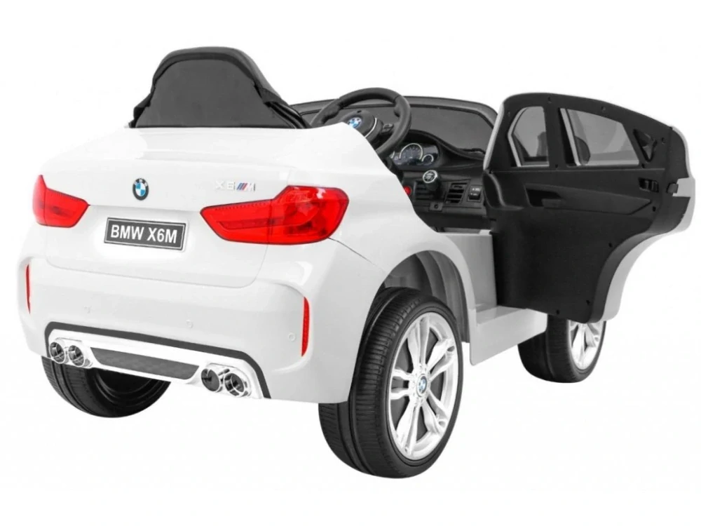 Dětské vozítko - BMW X6 - WHITE - akumulátorové autíčko