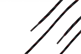 Černočervené kulaté tkaničky do bot HAIX 220 cm (IT-905064)