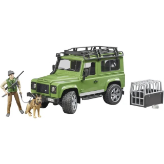 Land Rover Defender s myslivcem a se psem Bruder 02587