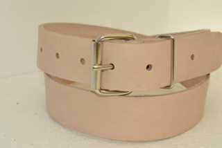 Přírodní pracovní kožený pásek 130 cm, šíře 40 mm