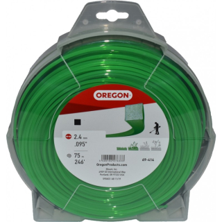 Žací struna Oregon Zelená čtverec, 2,4 mm x 75 m (69-414V)