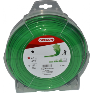 Žací struna Oregon Zelená hvězda, 2,4 mm x 111 m (69-454V)
