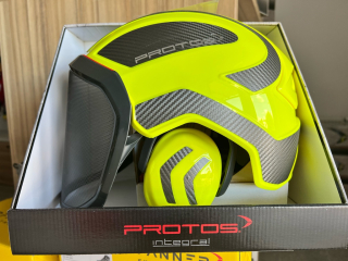 Lesnická přilba Protos Integral FOREST F39 neonžlutá/karbonová
