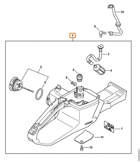 Originální palivová nádrž pro motorovou pilu Stihl MS 462 C-M VW (11423500825)