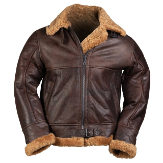 Bunda kožená Mil-Tec BUNDA US BOMBER B46 LAMBSKIN