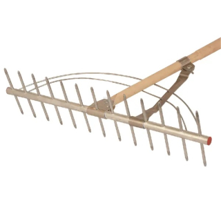 Hliníkové oboustranné hrábě na seno Kramp s násadou 1650 mm (KP-3350KR)