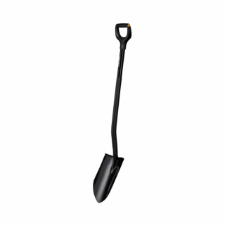 Rýč Fiskars ErgonomicTM Pro - drenážní, černý (1066709)