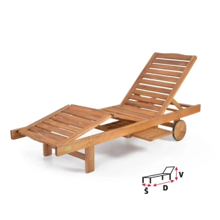 Polohovatelné lehátko - HECHT RESORT A