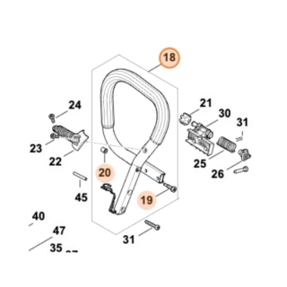 Trubka rukojeti pro motorovou pilu Stihl MS 400.1 C-M VW (MB017901720)
