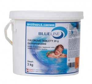Chlorové tablety 20g - rychlorozpustné, 3 kg, Blue Line (504603)