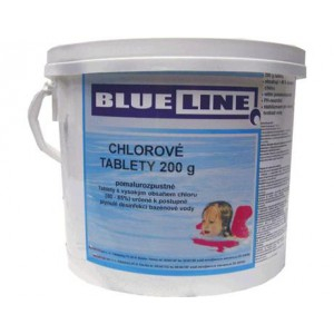 Chlorové tablety 200g - pomalurozpustné, 3 kg, Blue Line (505603)