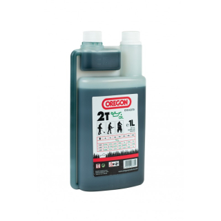 Dvoutaktní olej 2T s odměrkou, 1l, zelený, Oregon (10-6370)