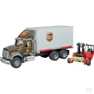 Mack Granite UPS nákladní vůz s VZV Bruder 02828
