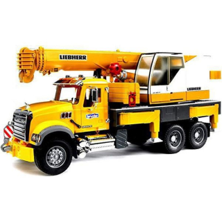 Nákladní auto jeřáb Mack Granite Liebherr Bruder 02818